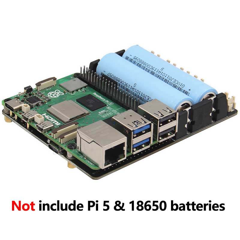 Плата ИБП для Raspberry Pi 5,  – обзор и цена Raspberry Pi Uninterrupted Power Supply Ups 18650